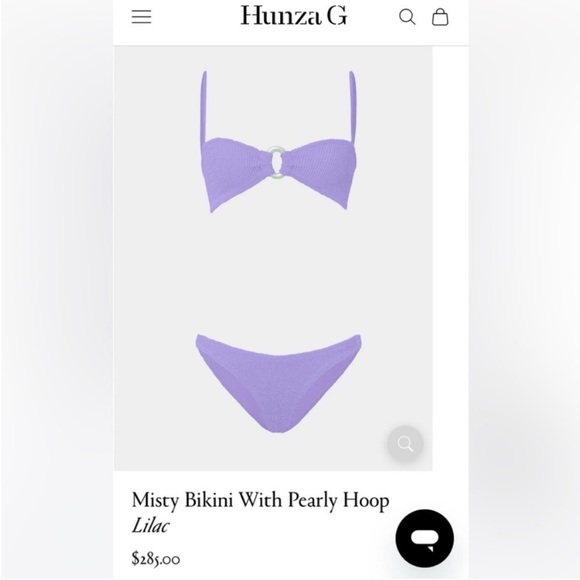 NWT • Hunza G Misty Bikini in Lilac - Picture 8 of 11